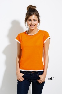 T-Shirt femme finitions roulottés 170 g Sol's - Moorea - 11570