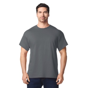 T-shirt manches courtes blanc et naturel Gildan
