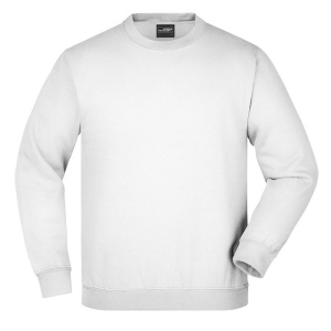 Sweat lourd enfant col rond blanc