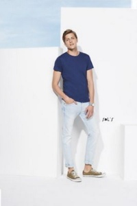 T-shirt homme manches courtes effet flammé Sol's - First - 11394