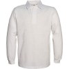 Polo rugby homme uni col blanc