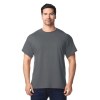 T-shirt manches courtes blanc et naturel Gildan