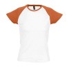 T-shirt femme bicolore Sol's - Milky - 11195