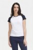 T-shirt femme bicolore Sol's - Milky - 11195
